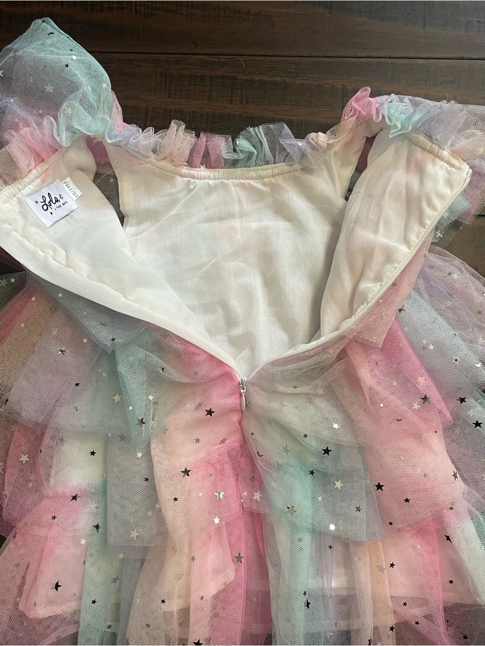 Lola + The Boys Sunset Stars Tulle Dress